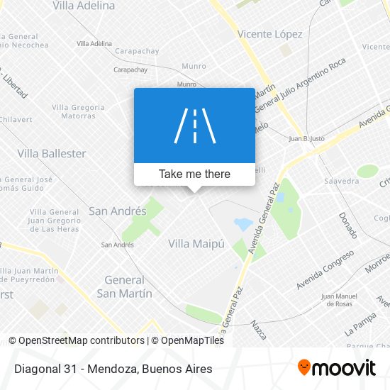 Diagonal 31 - Mendoza map