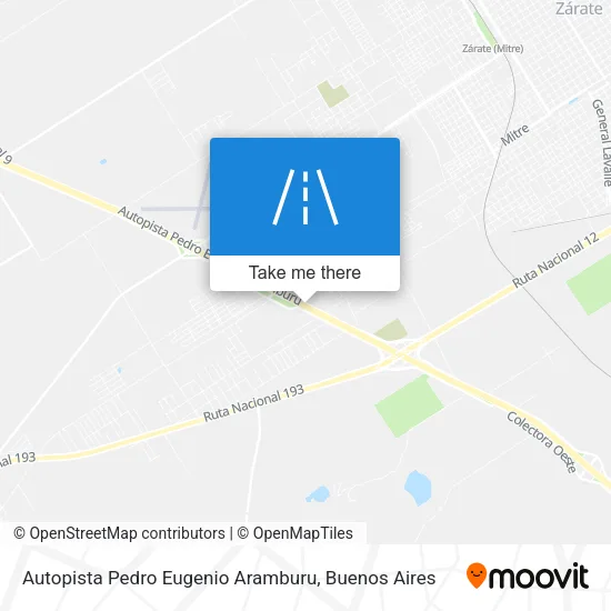 Autopista Pedro Eugenio Aramburu map