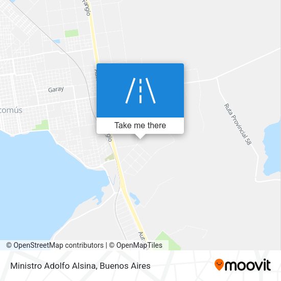 Ministro Adolfo Alsina map