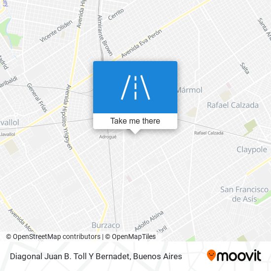 Mapa de Diagonal Juan B. Toll Y Bernadet
