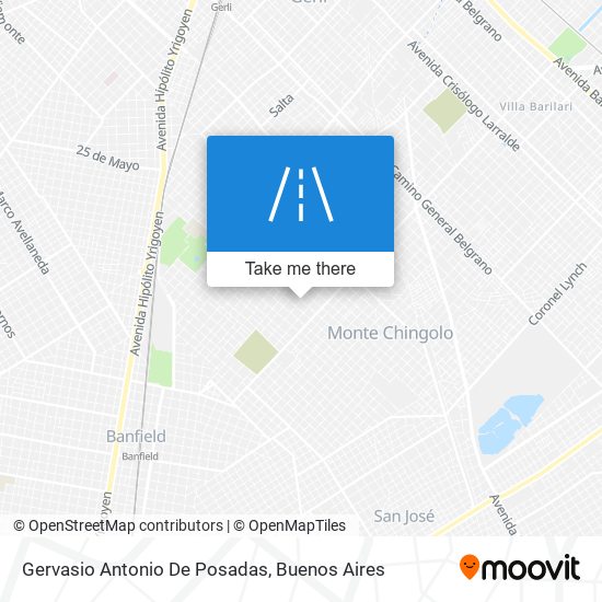 Gervasio Antonio De Posadas map