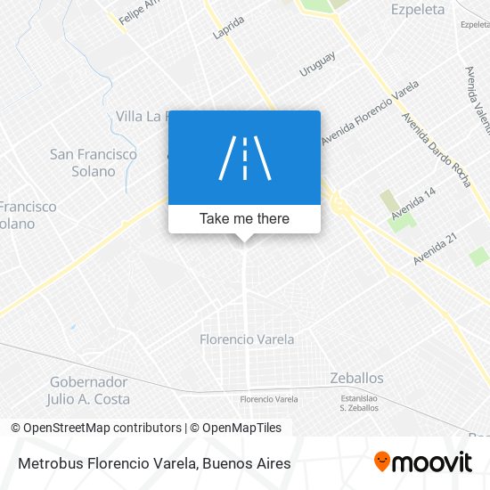 Metrobus Florencio Varela map