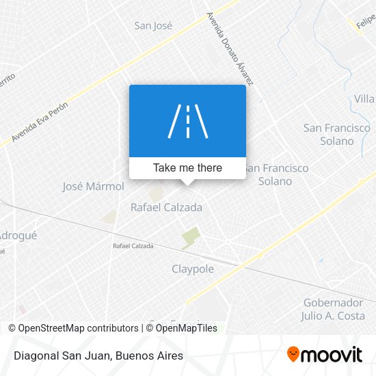 Mapa de Diagonal San Juan