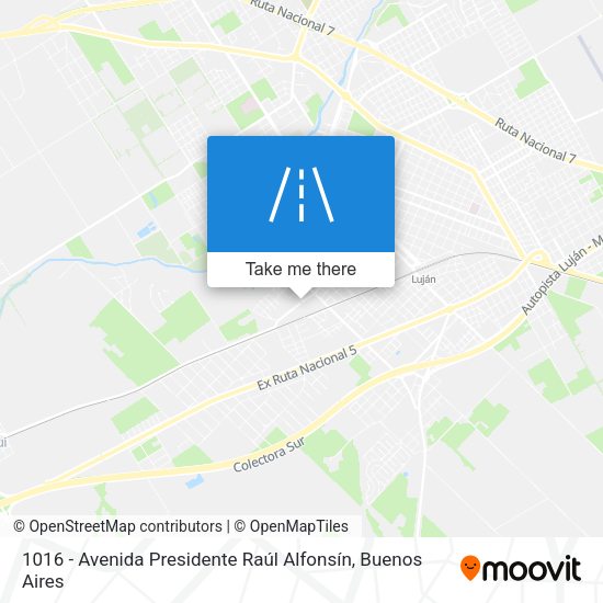1016 - Avenida Presidente Raúl Alfonsín map