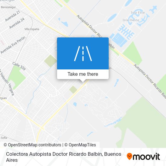Mapa de Colectora Autopista Doctor Ricardo Balbín
