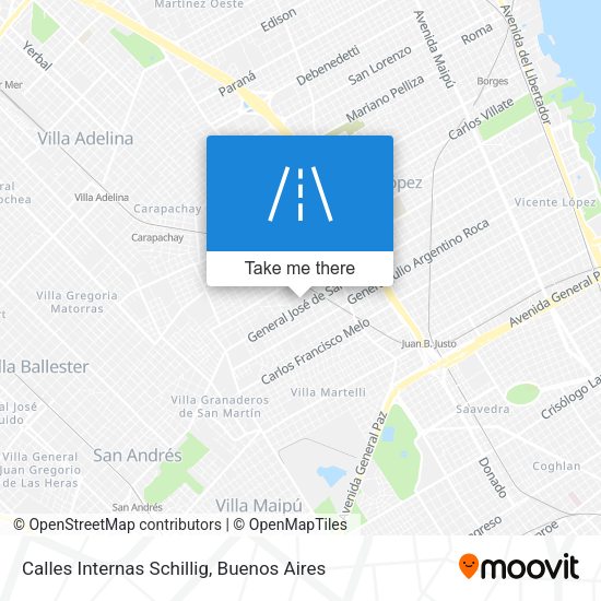 Calles Internas Schillig map