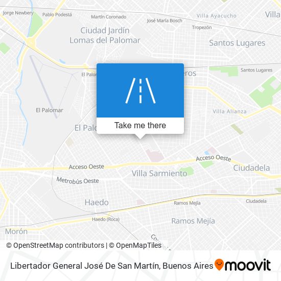 Libertador General José De San Martín map