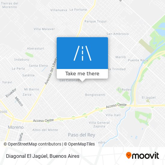 Diagonal El Jagúel map