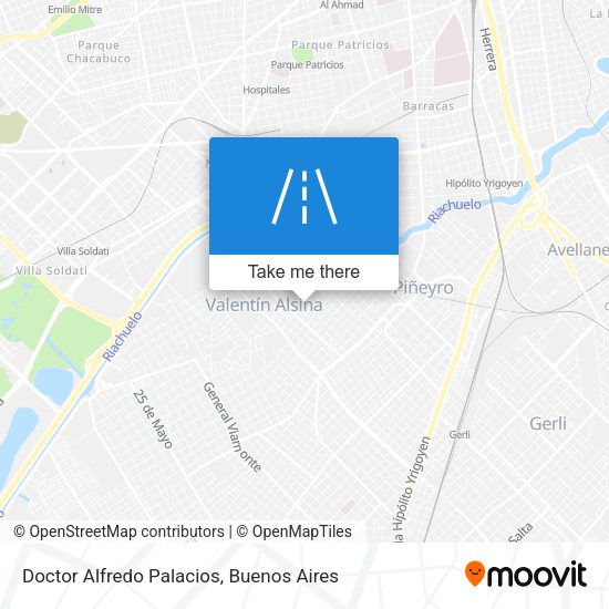 Doctor Alfredo Palacios map