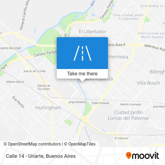 Mapa de Calle 14 - Uriarte