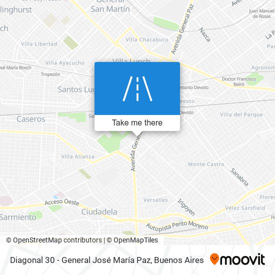 Diagonal 30 - General José María Paz map