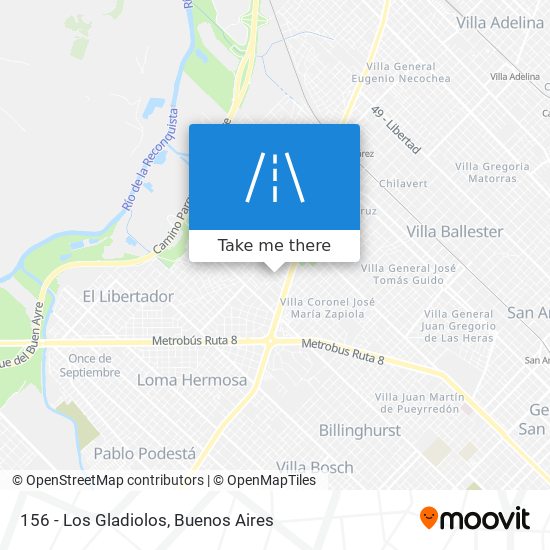 156 - Los Gladiolos map