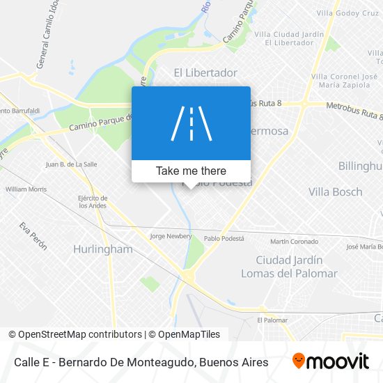 Mapa de Calle E - Bernardo De Monteagudo