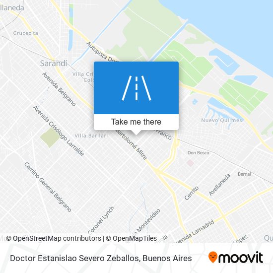 Doctor Estanislao Severo Zeballos map