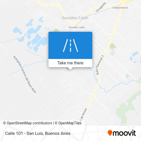 Mapa de Calle 101 - San Luis