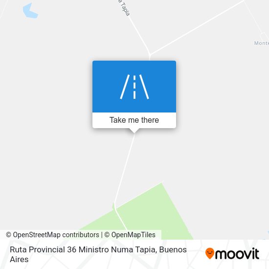Ruta Provincial 36 Ministro Numa Tapia map