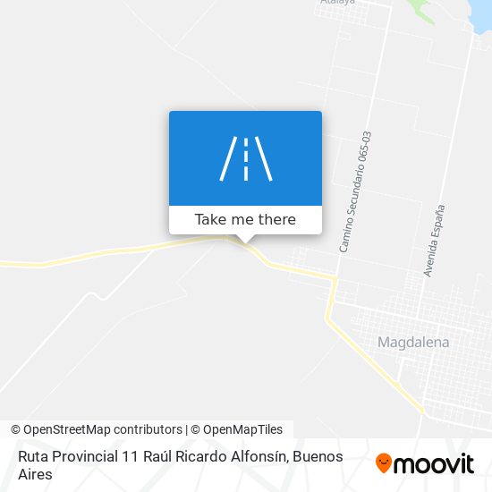 Ruta Provincial  11 Raúl Ricardo Alfonsín map