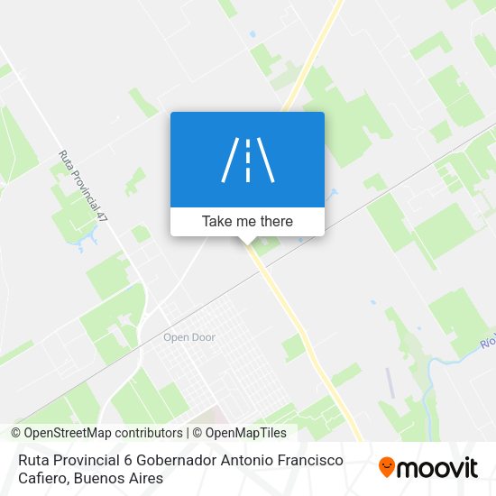 Mapa de Ruta Provincial 6 Gobernador Antonio Francisco Cafiero
