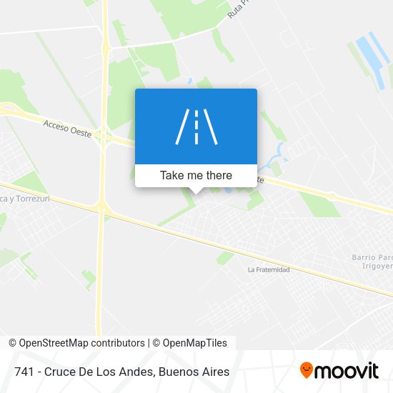 741 - Cruce De Los Andes map