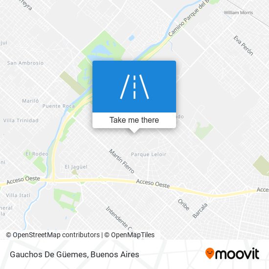 Gauchos De Güemes map