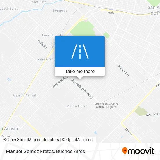Manuel Gómez Fretes map