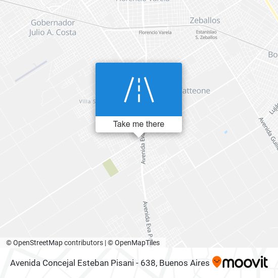 Mapa de Avenida Concejal Esteban Pisani - 638