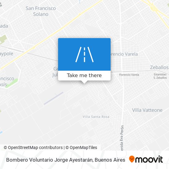 Mapa de Bombero Voluntario Jorge Ayestarán