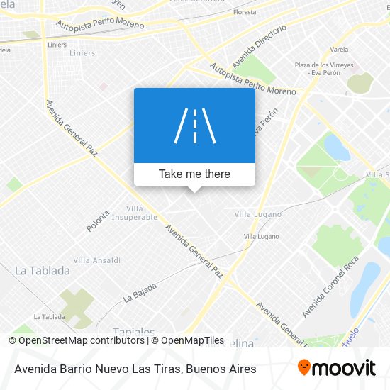 Avenida Barrio Nuevo Las Tiras map