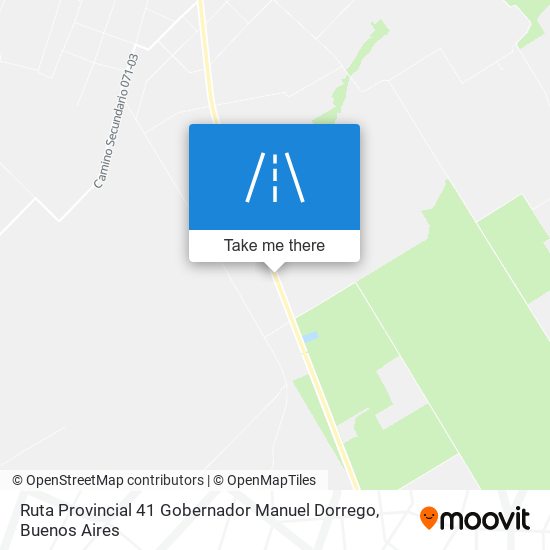 Mapa de Ruta Provincial 41 Gobernador Manuel Dorrego