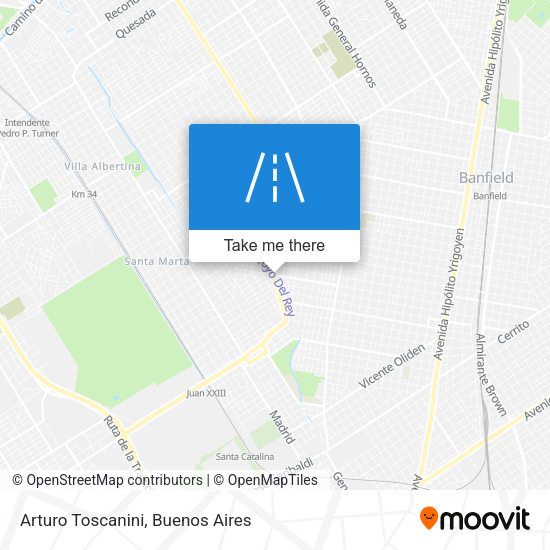 Arturo Toscanini map