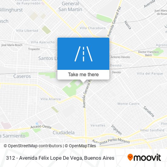 312 - Avenida Félix Lope De Vega map