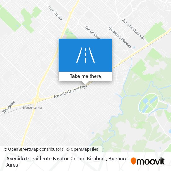 Avenida Presidente Néstor Carlos Kirchner map