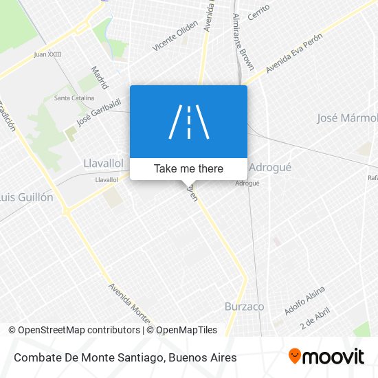 Combate De Monte Santiago map