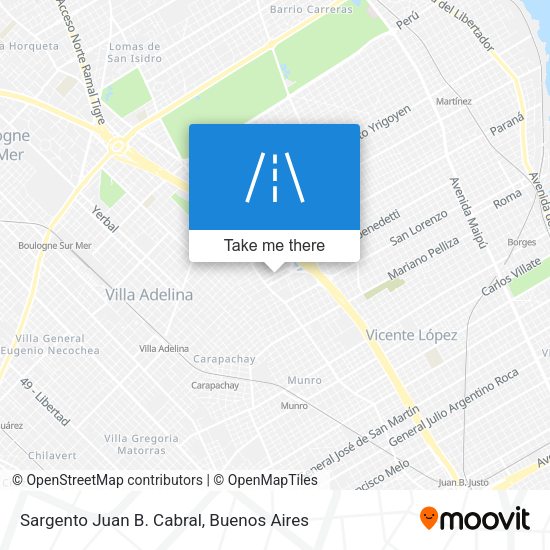 Sargento Juan B. Cabral map