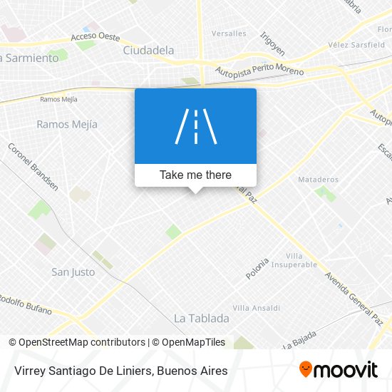 Virrey Santiago De Liniers map