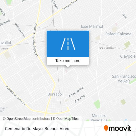 Centenario De Mayo map