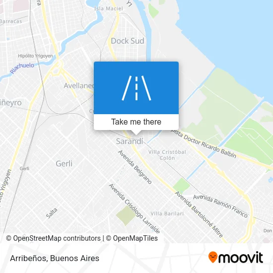 Arribeños map