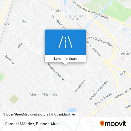 Coronel Méndez map
