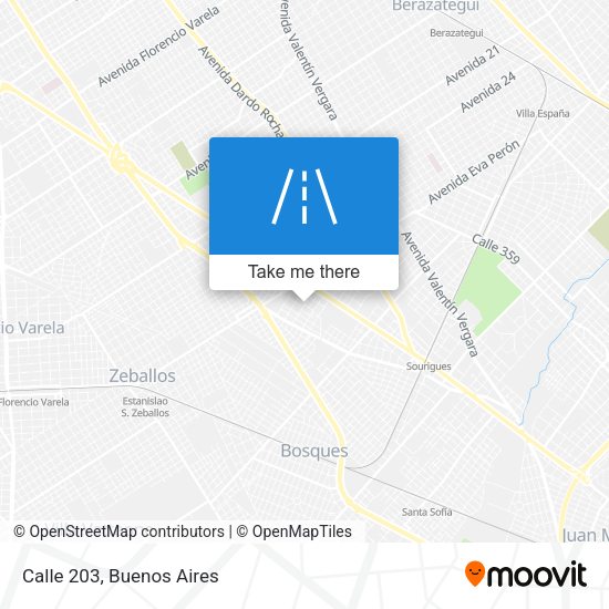 Mapa de Calle 203