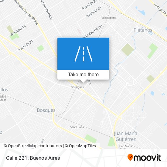 Calle 221 map