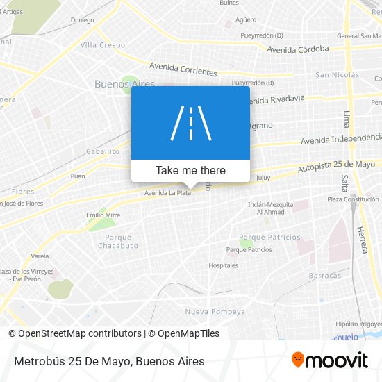 Metrobús 25 De Mayo map