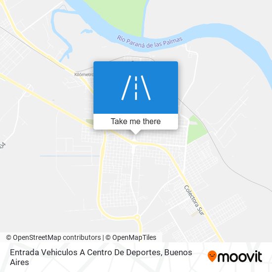 Mapa de Entrada Vehiculos A Centro De Deportes