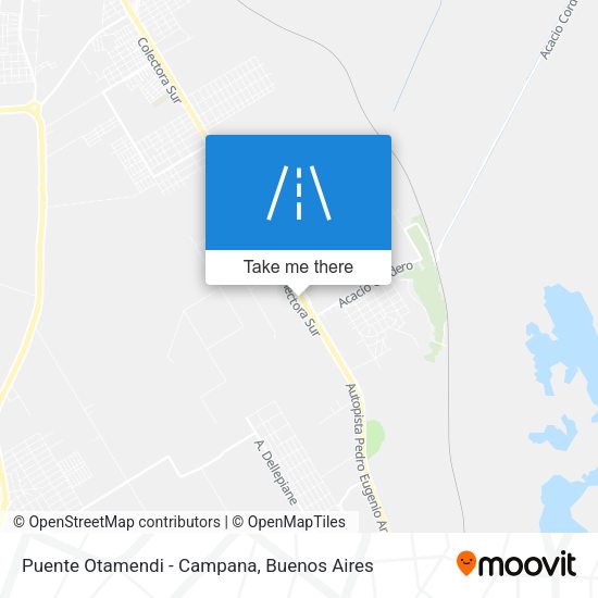 Puente Otamendi - Campana map