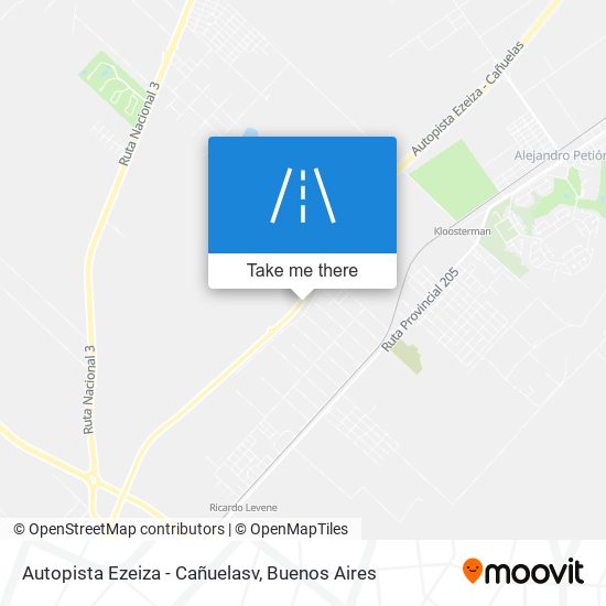 Autopista Ezeiza - Cañuelasv map