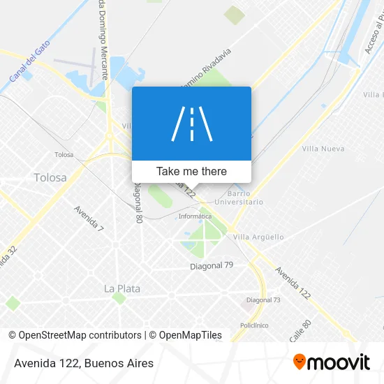 Avenida 122 map
