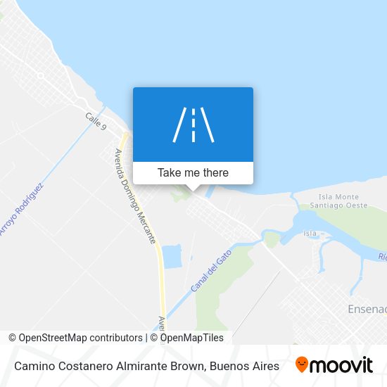 Camino Costanero Almirante Brown map