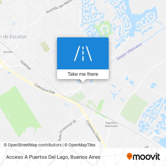 Acceso A Puertos Del Lago map