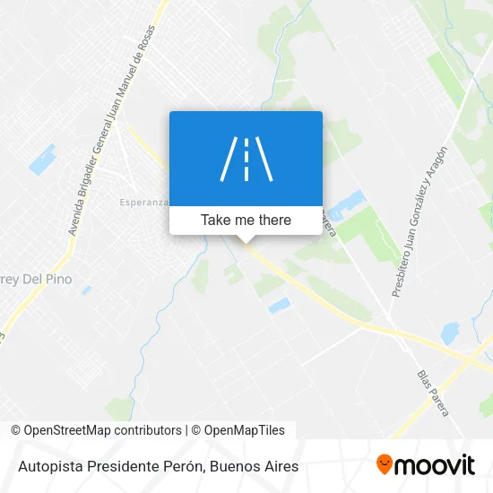 Autopista Presidente Perón map