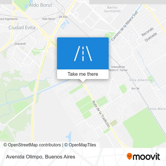 Avenida Olimpo map