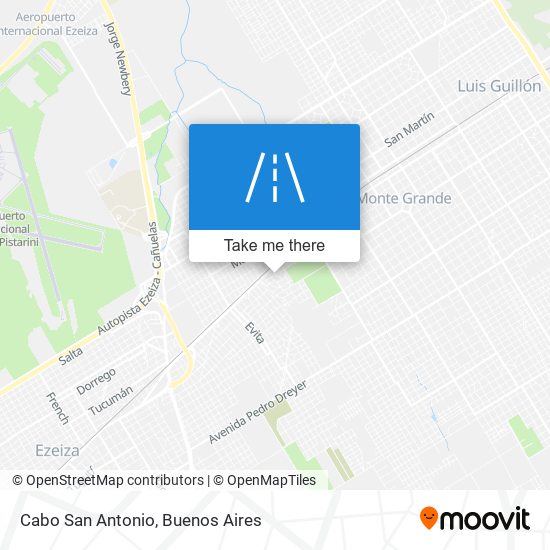 Cabo San Antonio map